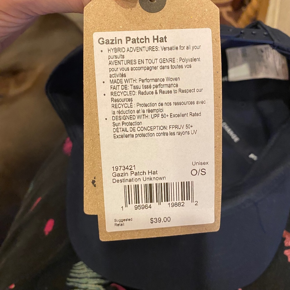 PRANA Gazin Patch Hat navy blue one size - Picture 4 of 4